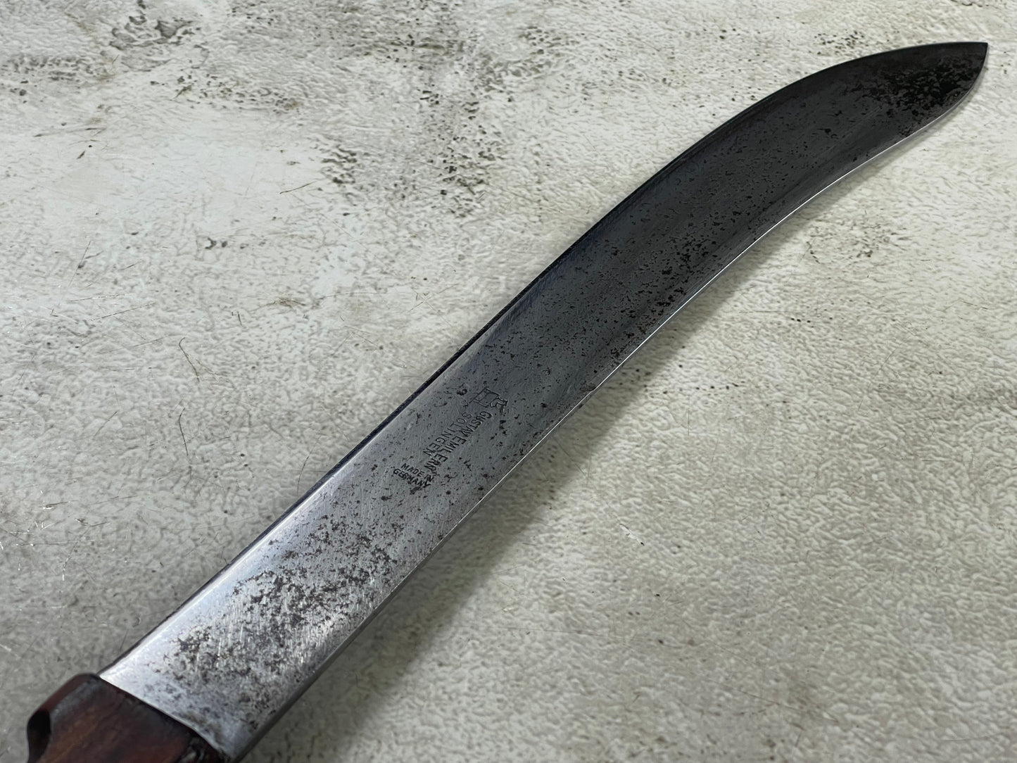 Vintage Gustav Emil Ern Butcher Machete Knife 315mm Made in Germany 🇩🇪 Cabon steel 1908