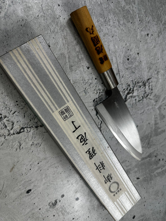 Vintage Tokusen Asahikuni Deba Knife 150mm Carbon Steel Timber Handle 2272