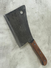 Load image into Gallery viewer, Vintage Butchers Foster Bros Cleaver Knife 160mm Made in USA 🇺🇸 Carbon Steel 1894