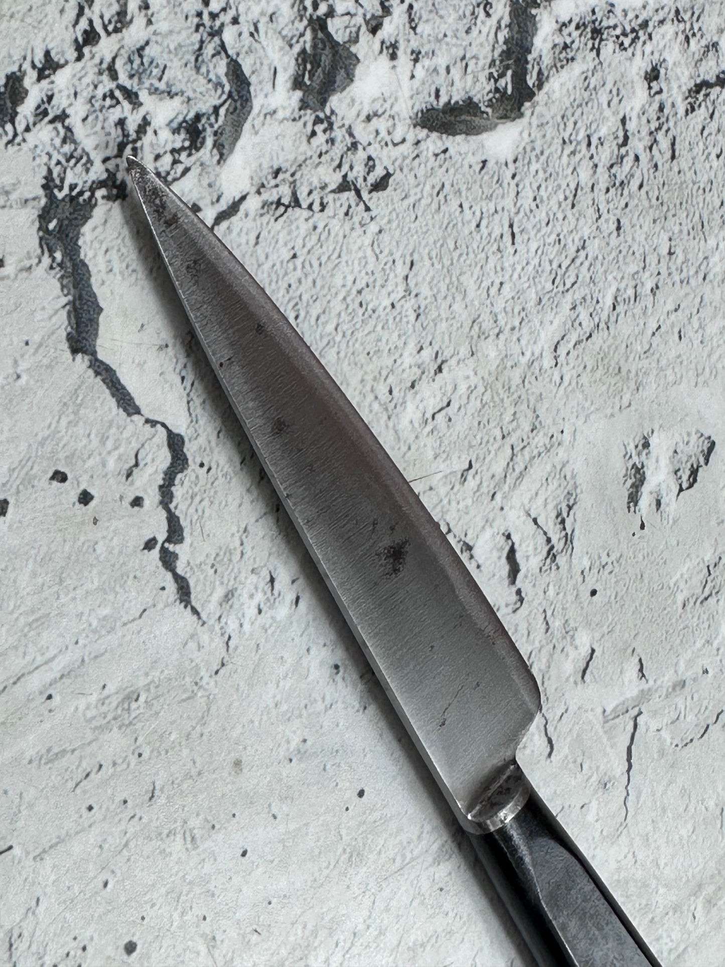 Vintage French Nogent Style Paring Knife 80mm Inox Steel POM Handle 2209