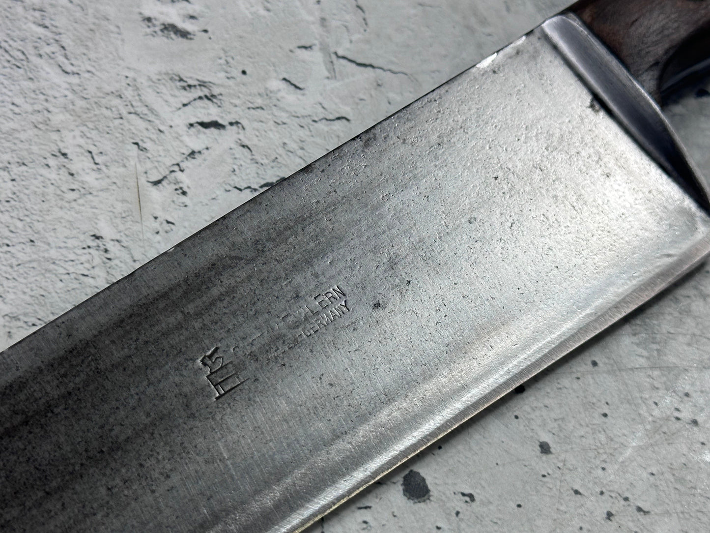Vintage Gustav Emil Ern Chef Knife 310mm Carbon Steel Made in Germany 2111