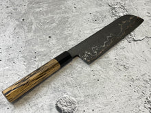 Load image into Gallery viewer, Damascus CuMai Santoku Knife 180mm, Vietnamese Rosewood Burl  Handle