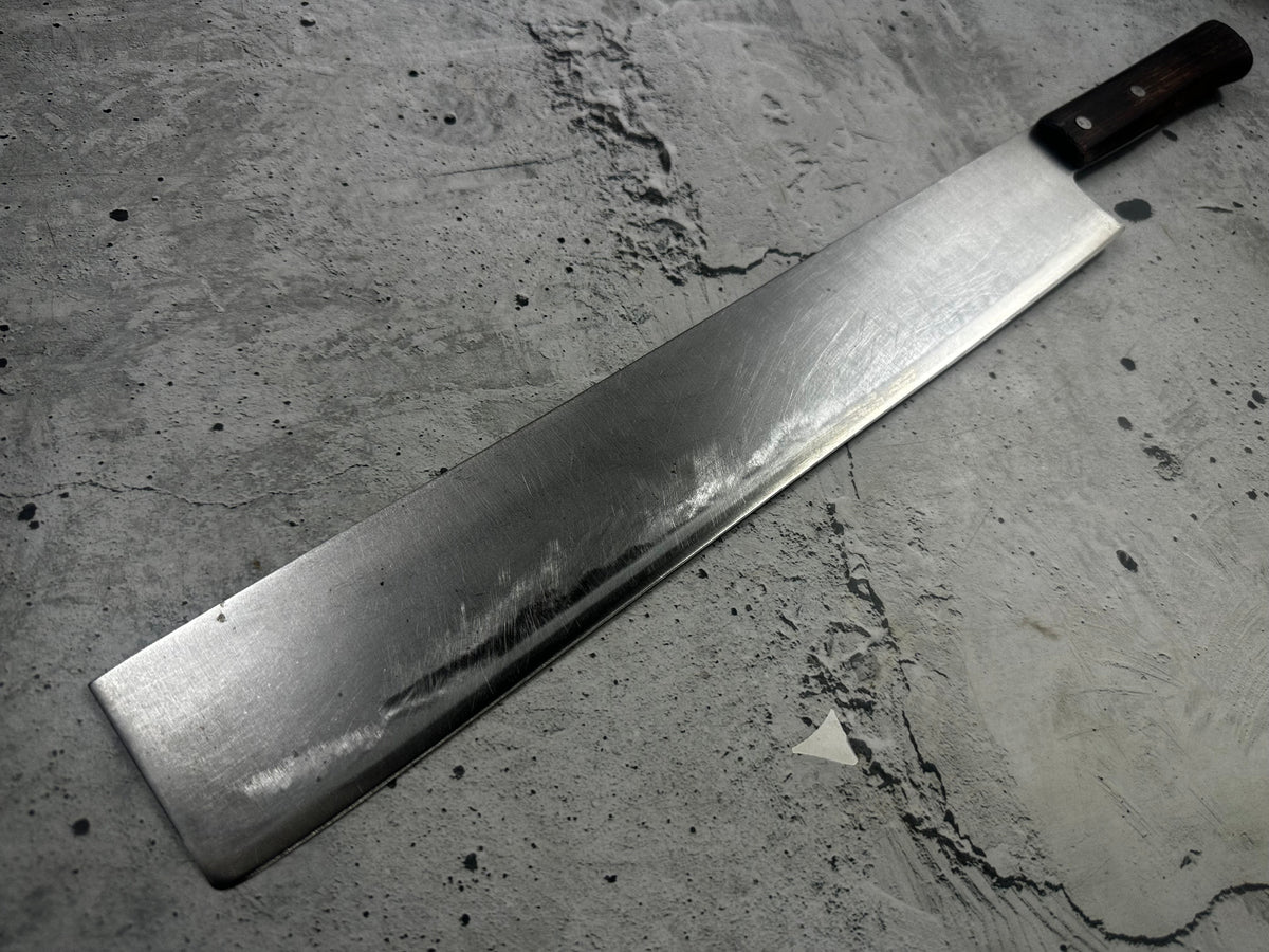 Vintage Unbranded Stainless Steel Nakiri Knife 370mm 2322