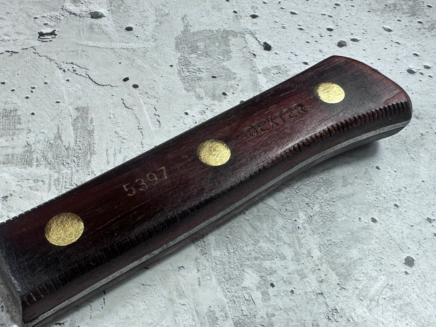 Vintage Dexter Butcher Cleaver Knife 180mm High Carbon Steel Made in USA 2106