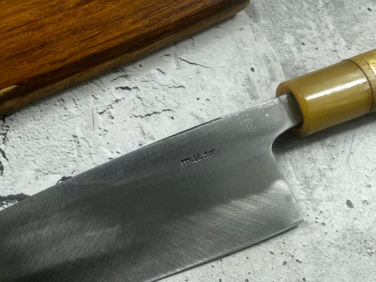 Vintage Masamoto Sohonten Deba Knife 170mm with Wooden Saya 2344