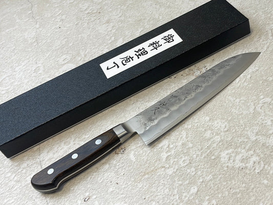 Tsunehisa G3 Nashiji Brown Santoku 180mm - Made in Japan 🇯🇵 With Bolster