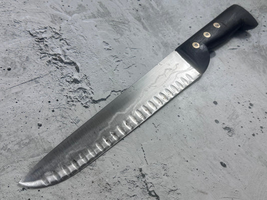 Vintage French Scalloped Chef Knife 250mm Stainless Steel 2171
