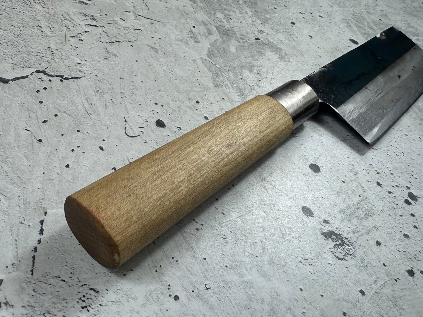 Vintage Fujiwara Sadashige Nakiri Knife 160mm Carbon Steel Original Box 2139