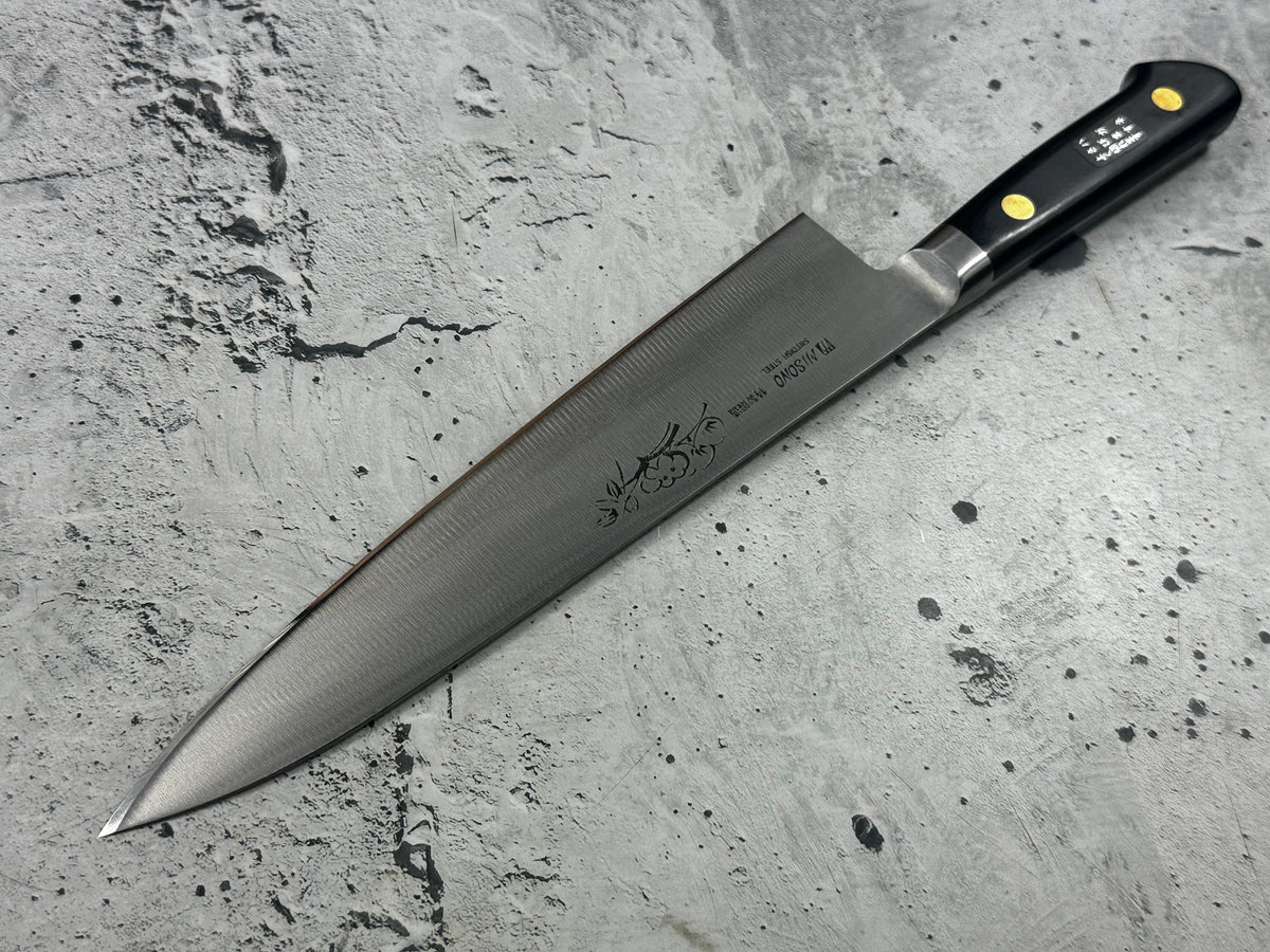 Vintage Misono Floral-Engraved Gyuto Knife 210mm 2350