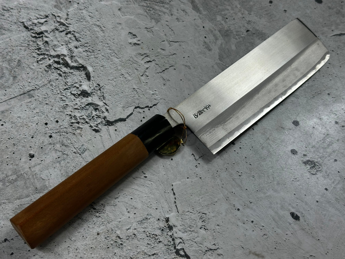 Vintage Kanehiko Hand-Forged Japanese Nakiri 170mm Carbon Steel Timber Handle 2286