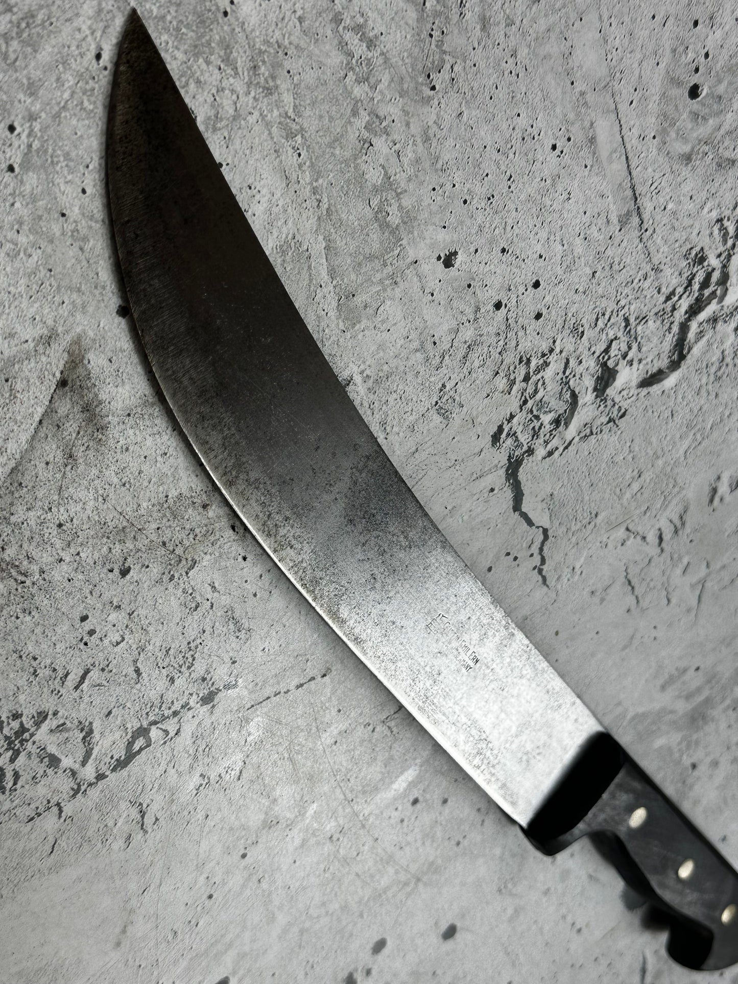 Vintage Gustav Emil Ern Butcher  Knife 250mm Made in Germany 🇩🇪 Cabon steel 2002