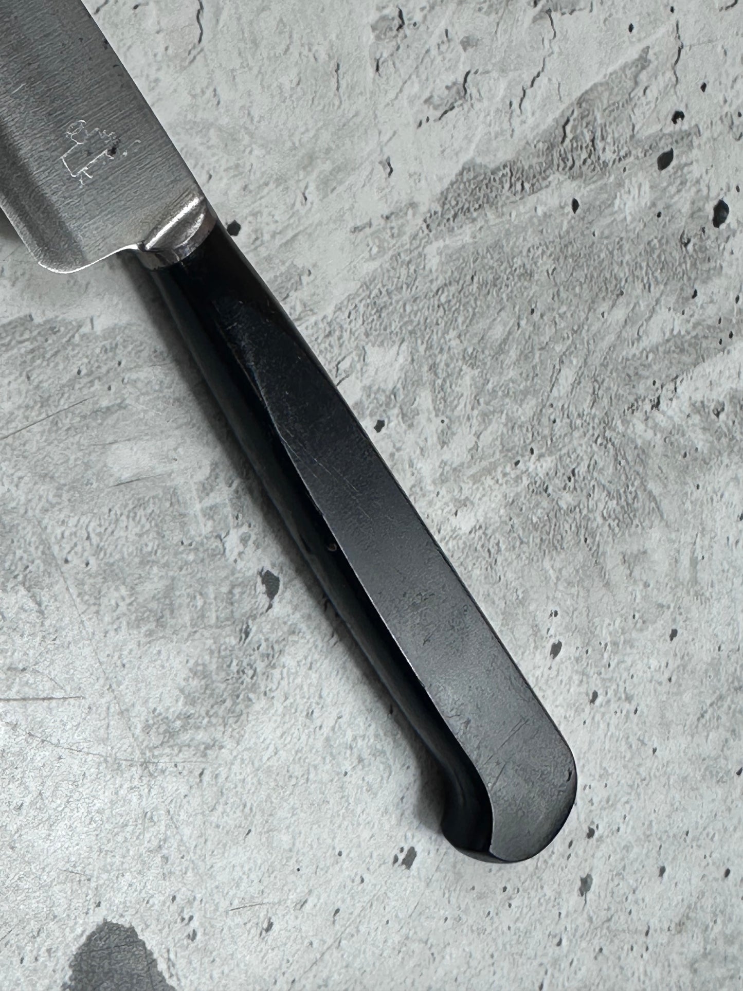 Vintage French Nogent Style Paring Knife 90mm Inox Steel POM Handle 2203