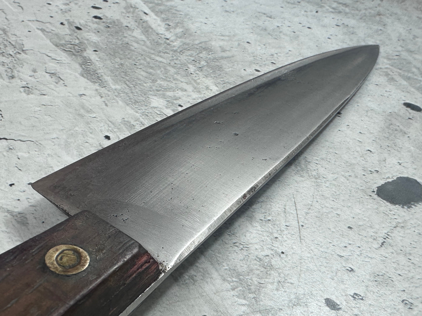 Vintage French Chef Knife 200mm Stainless Steel Wood Handle 2174