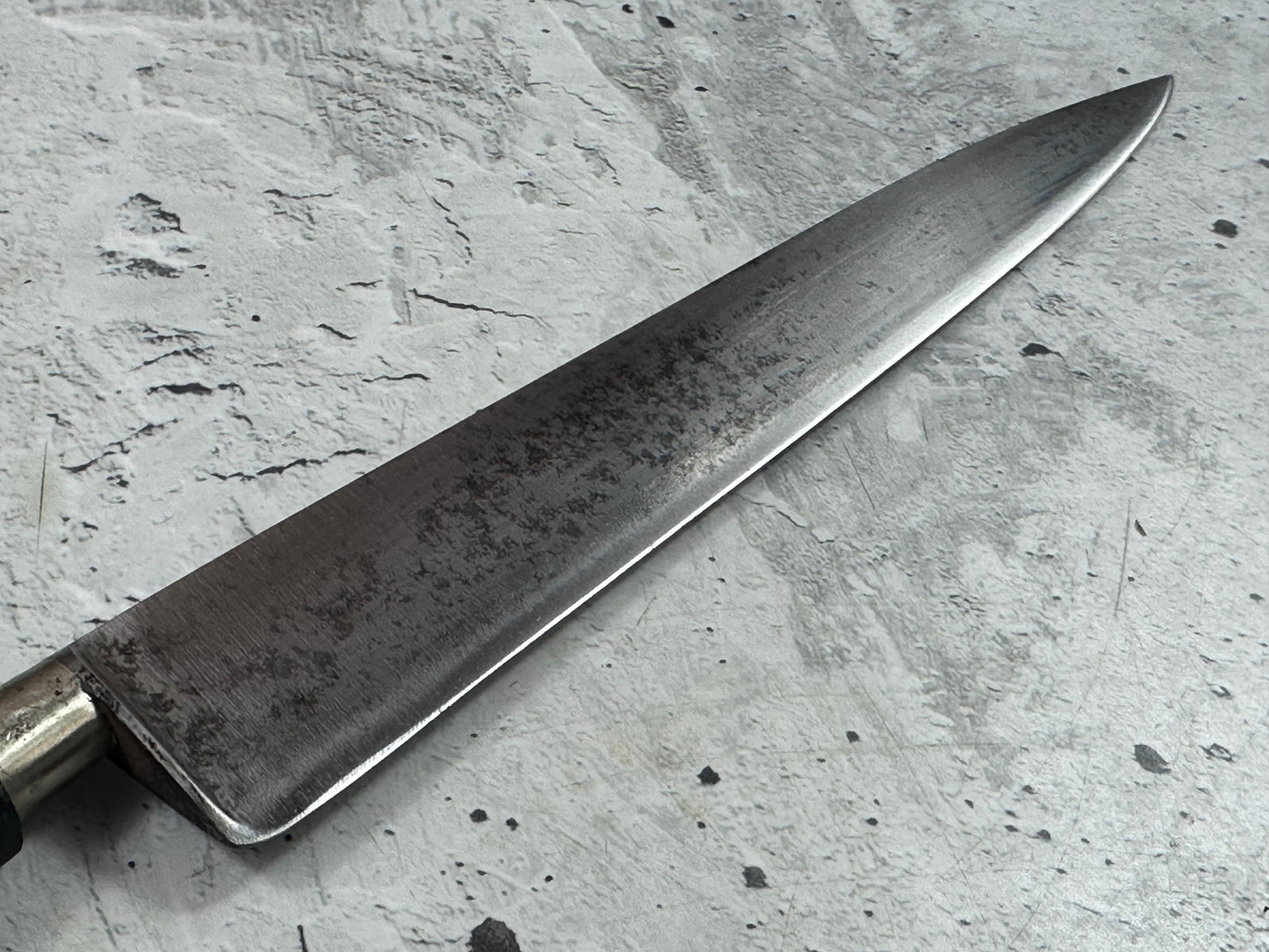 Vintage French Flexible fillet Knife 200mm Carbon Steel Wood Handle 2212