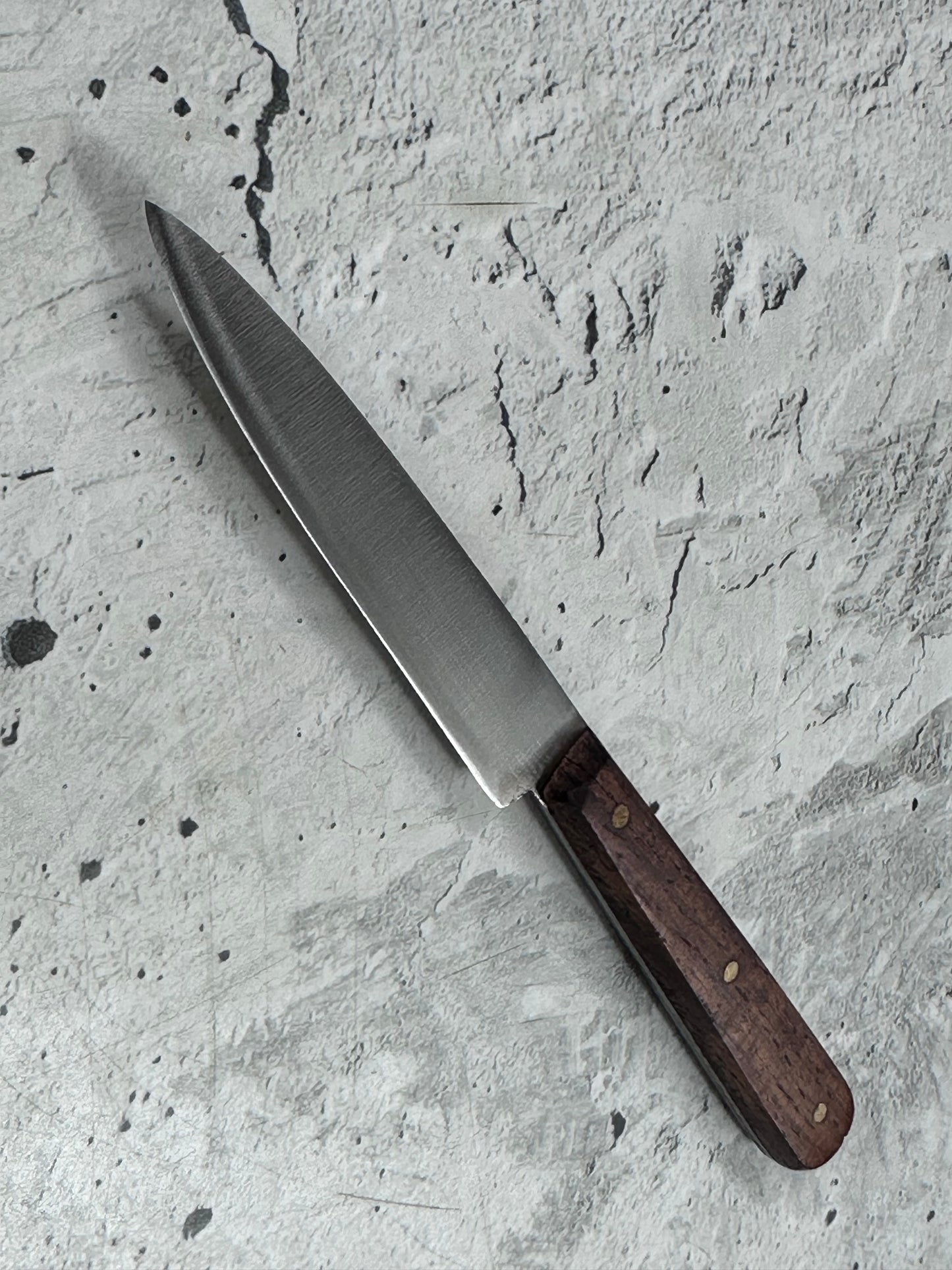 Vintage French Paring Knife 80mm Inox Steel Wood Handle 2223