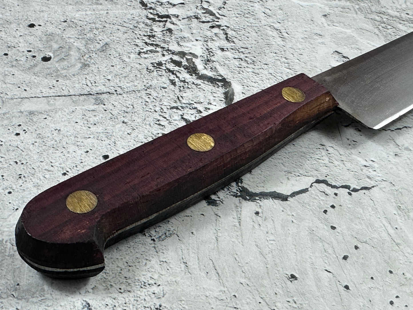 Vintage French Lacouture Slicing Knife 200mm Inox Steel Wood Handle 2190