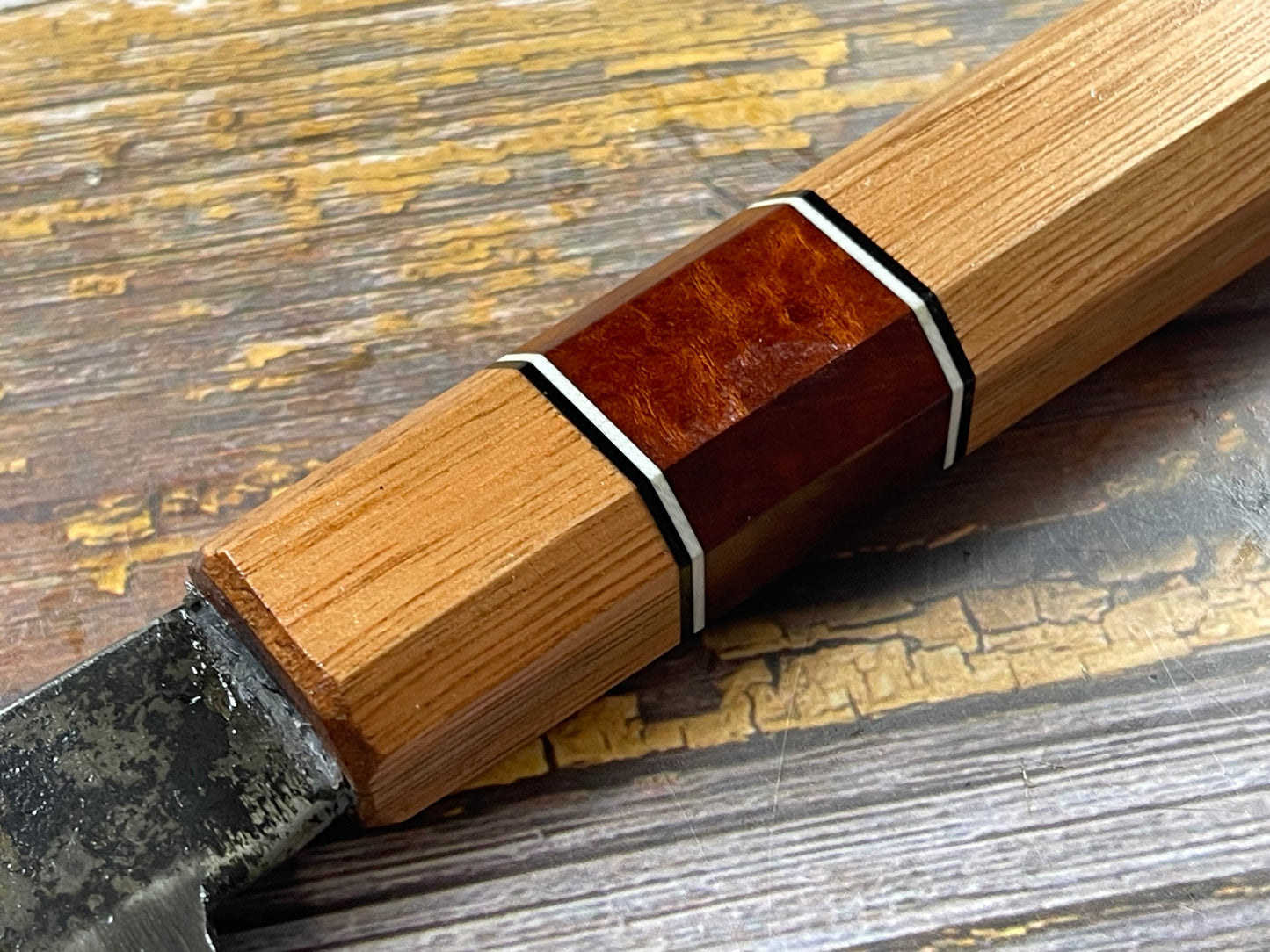 HG Blade Kiritsuke Knife 210mm Kurouchi Finish 1084 High Carbon Steel