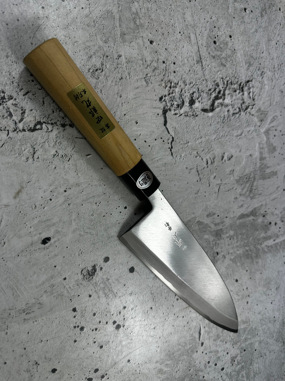 Vintage Shiromaru Deba Knife 195mm Yasugi Carbon Steel Magnolia Handle 2284