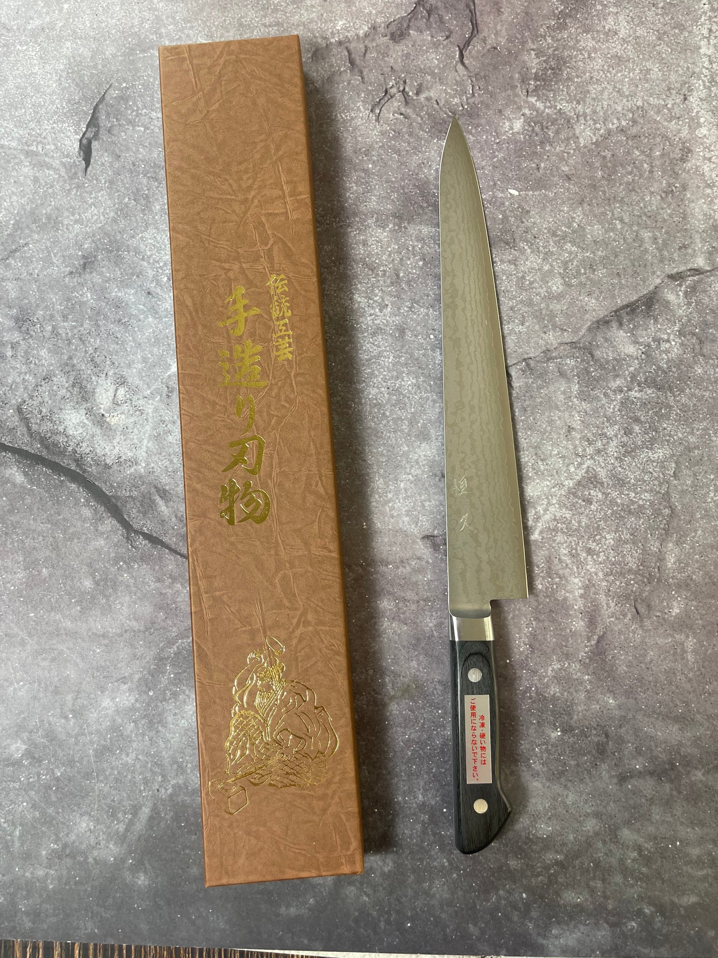 Tsunehisa VG-10 Damascus Sujihiki 270mm Oak Handle Made in Japan 🇯🇵