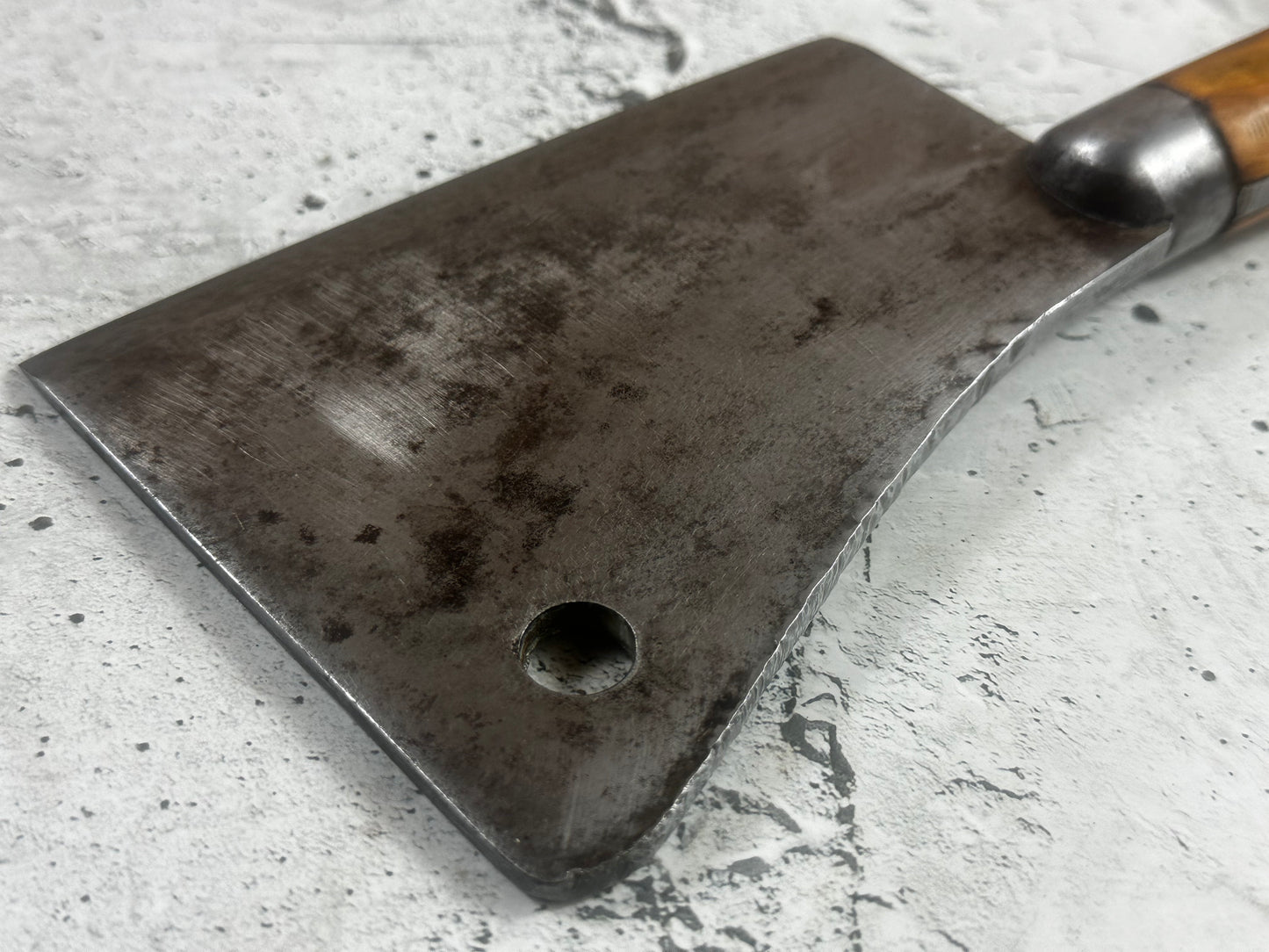 Vintage Foster Bros Butcher Cleaver Knife 160mm  Carbon Steel Blade Made in USA 🇺🇸 1997