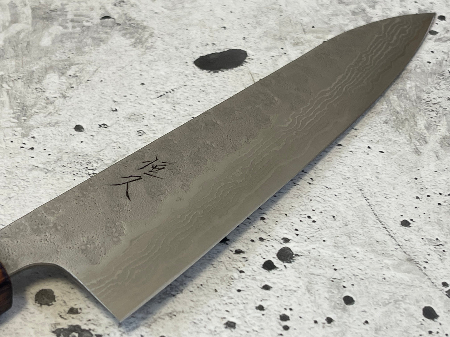 Tsunehisa 440c Damascus Nashiji Gyuto 180mm Oak Handle Made in Japan 🇯🇵