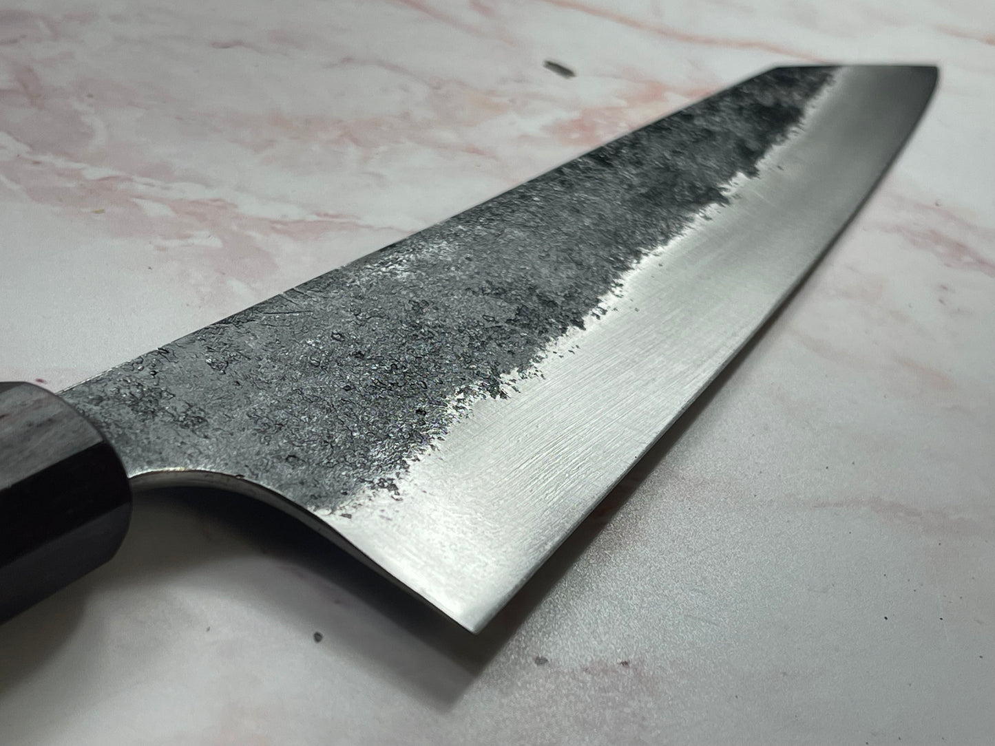 Kitchen Knives ID K-Tip Gyuto 230mm Kurouchi - Full Jatiwood Handle