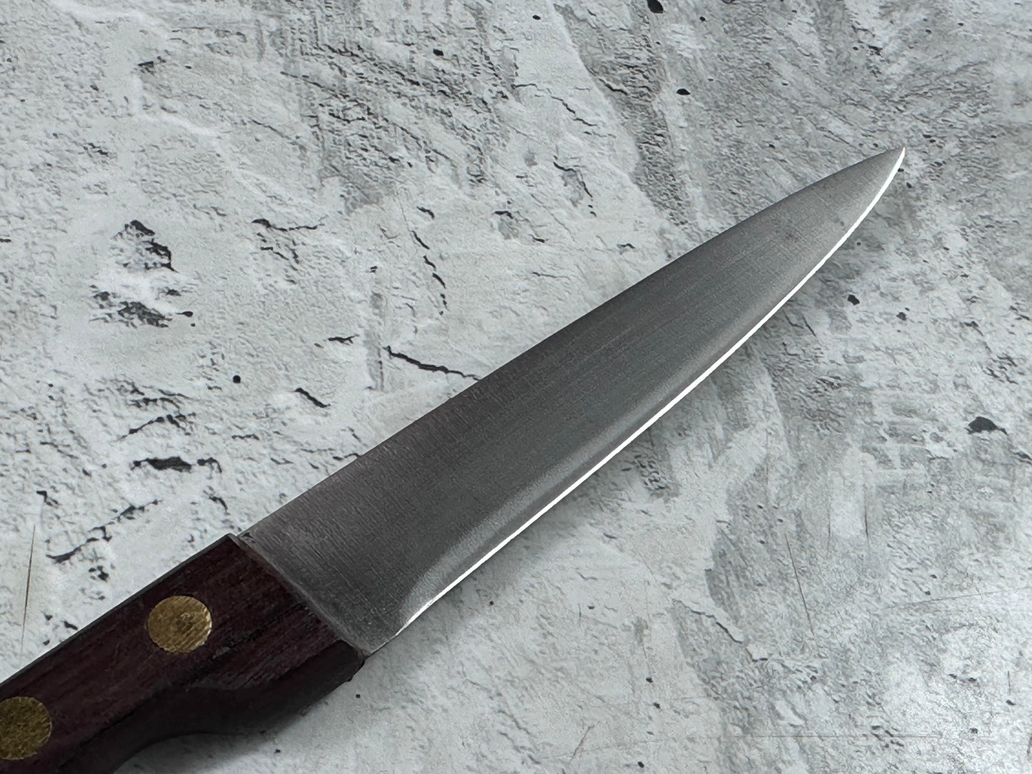 Vintage French Paring Knife 110mm Inox Steel Wood Handle 2220