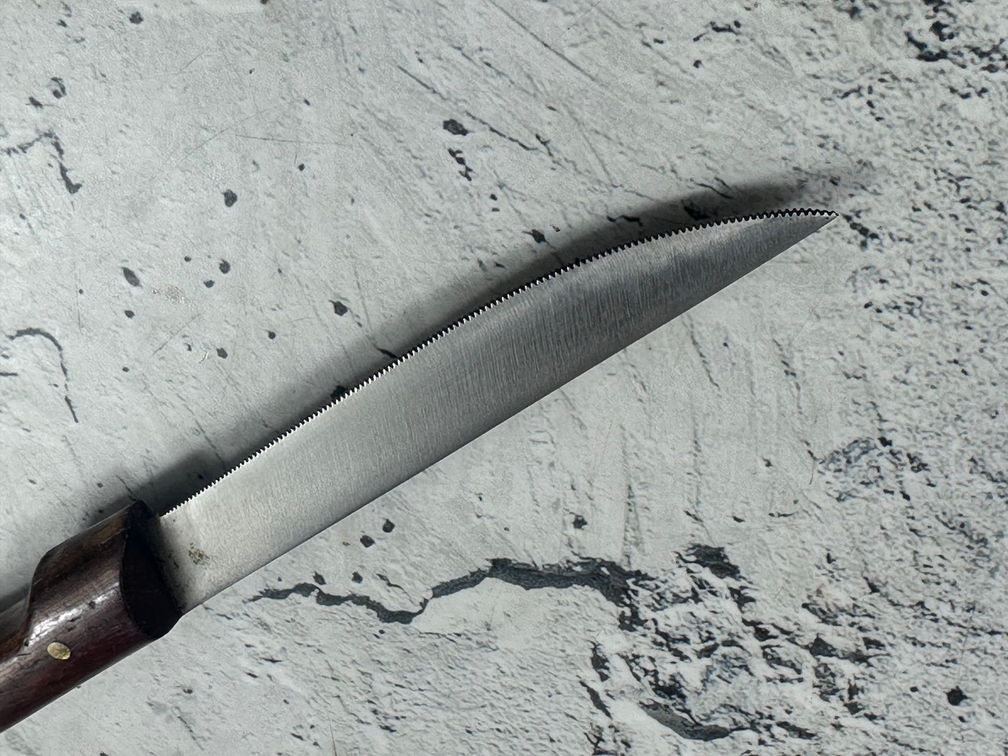 Vintage French Serrated Paring Knife 80mm Stainless Steel 2170