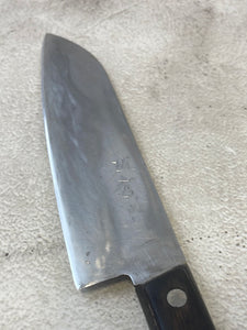 Vintage Japanese Santoku Knife 160mm Made in Japan 🇯🇵 High Carbon Steel 1284