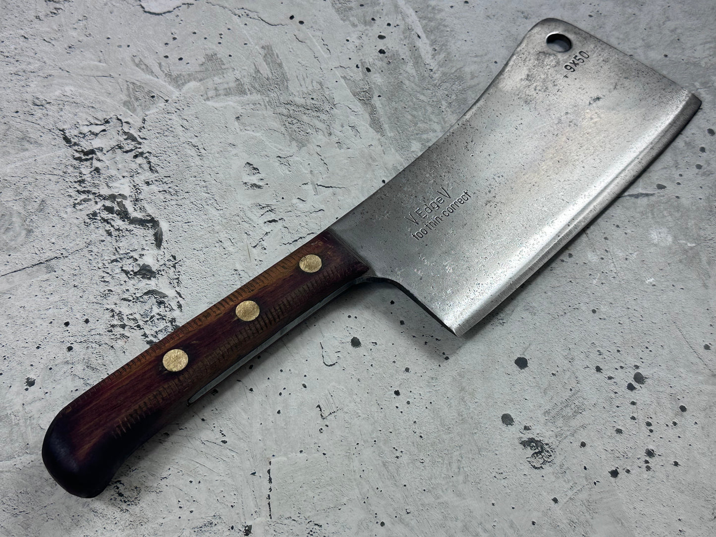 Vintage F. Dick Cleaver Knife N98 205mm Carbon Steel Made in Germany 2122