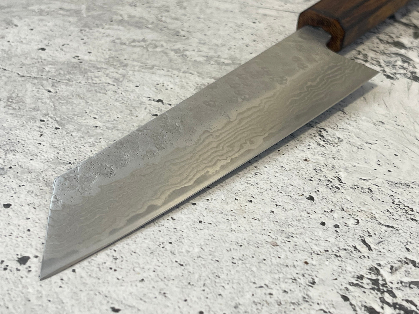 Tsunehisa 440c Damascus Nashiji Bunka 175mm Oak Handle Made in Japan 🇯🇵