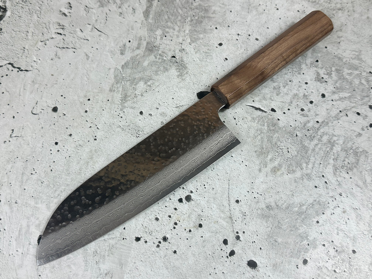 Makoto Kurosaki VG7 Damascus Santoku Knife 165mm