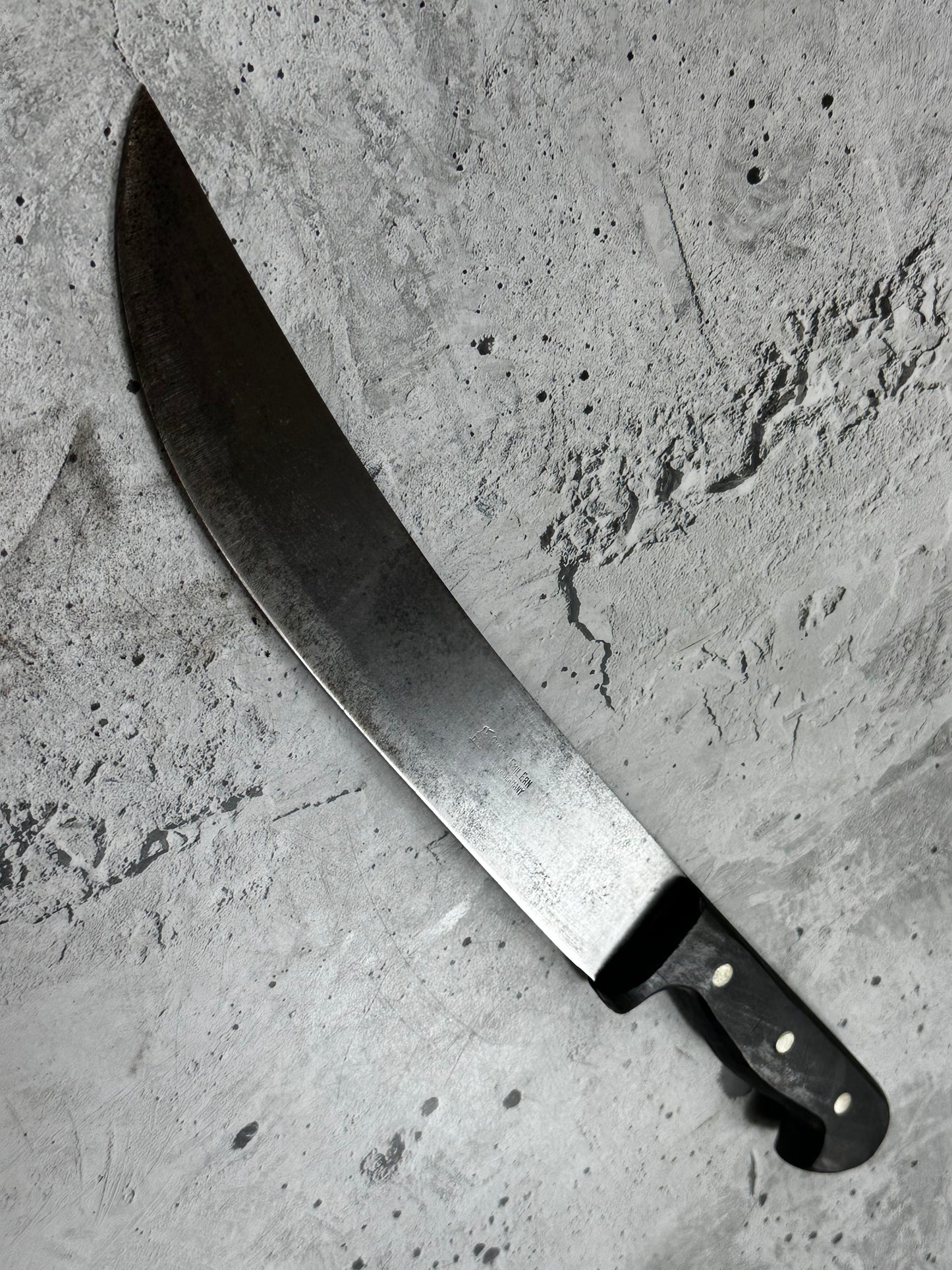 Vintage Gustav Emil Ern Butcher  Knife 250mm Made in Germany 🇩🇪 Cabon steel 2002