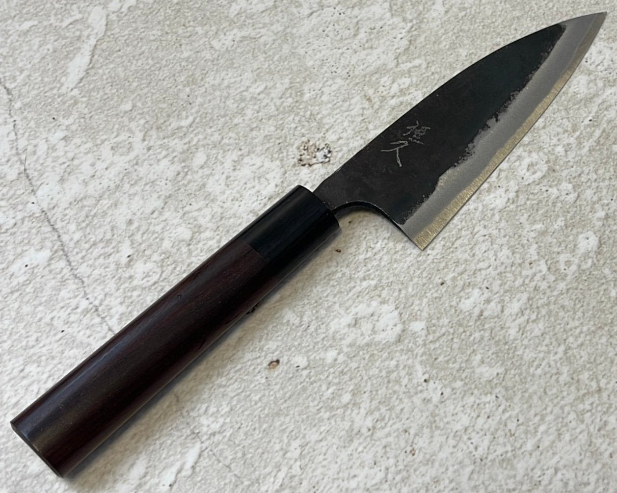 Tsunehisa Shirogami Kurochi Finish Ko-Bocho Knife 120mm - Made in Japan 🇯🇵