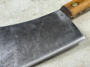 Vintage L.& I. J. White Butcher Cleaver Knife 230mm Carbon Steel Blade Made in USA 1922