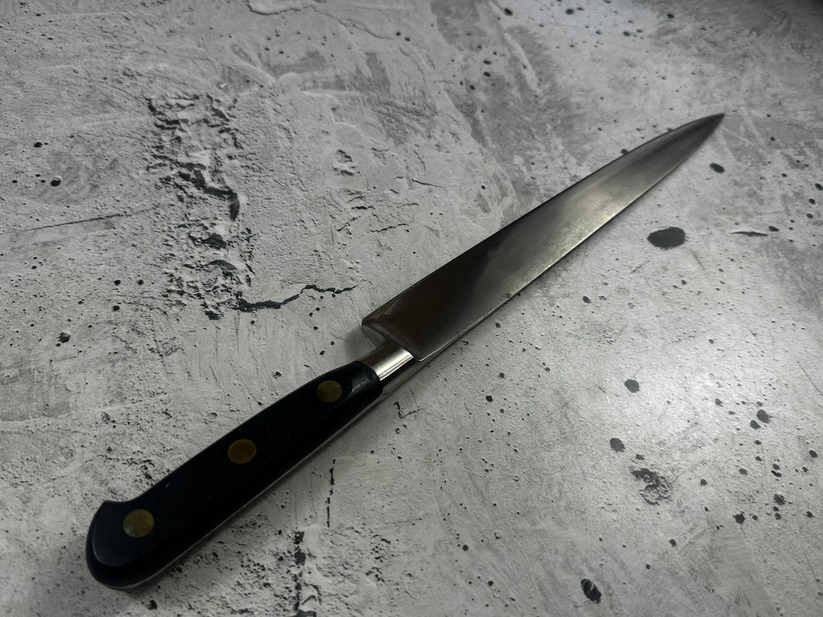 Vintage French Sabatier Slicing Knife 250mm High Carbon Steel POM Handle 2248