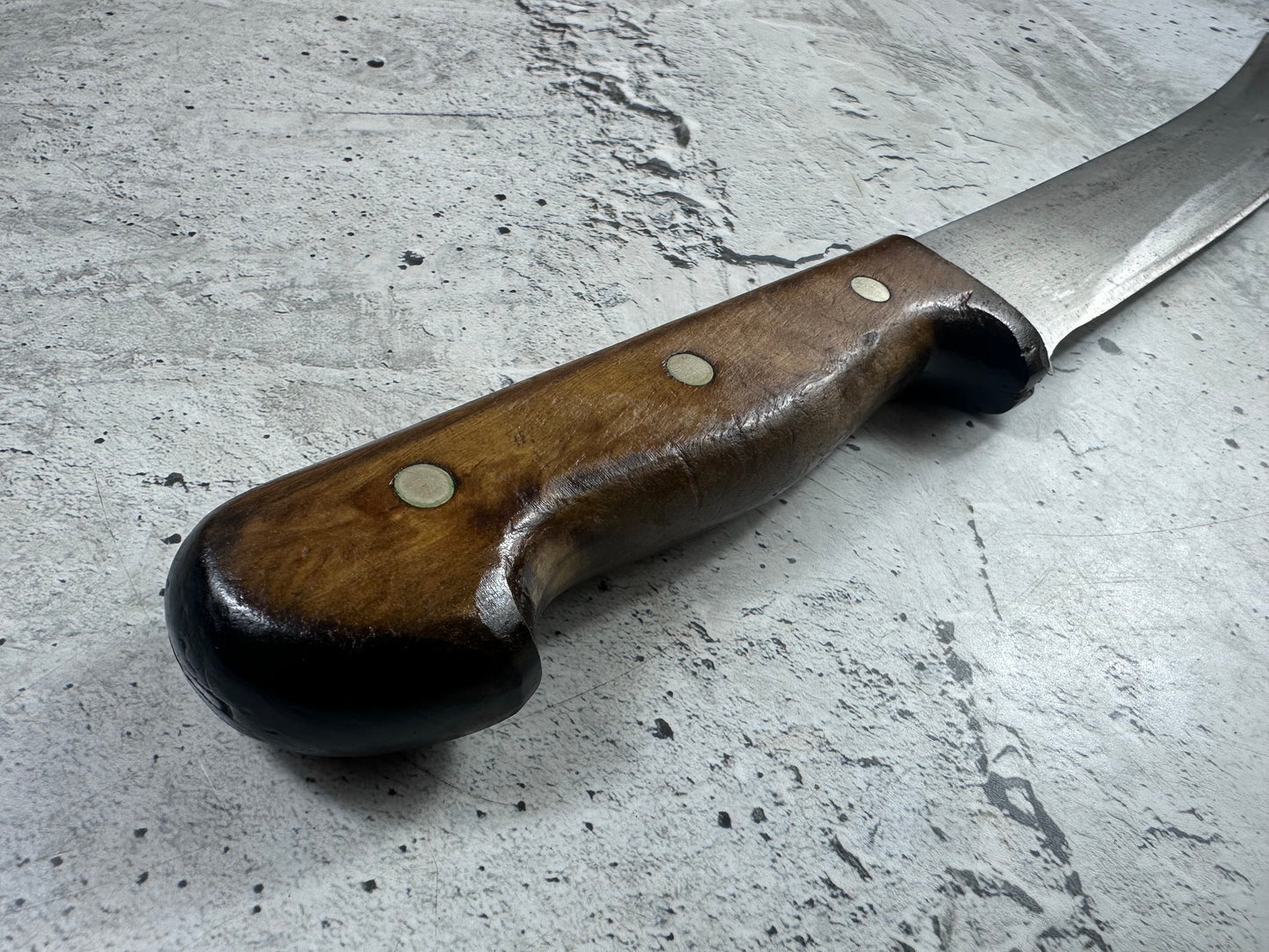 Vintage Gustav Emil Ern Butcher Knife 300mm Carbon Steel Made in Germany 2110