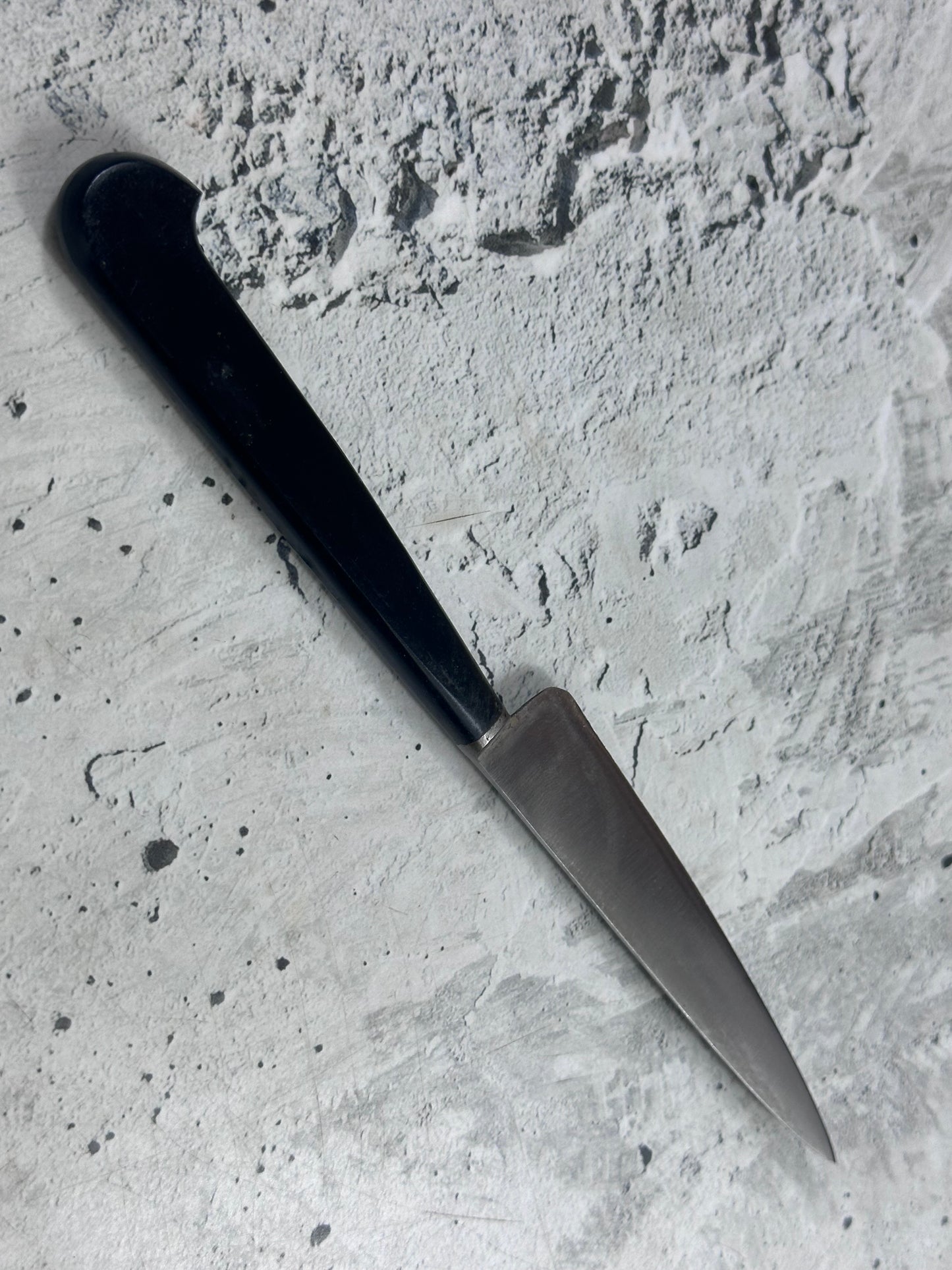 Vintage French Nogent Style Paring Knife 110mm Inox Steel POM Handle 2202