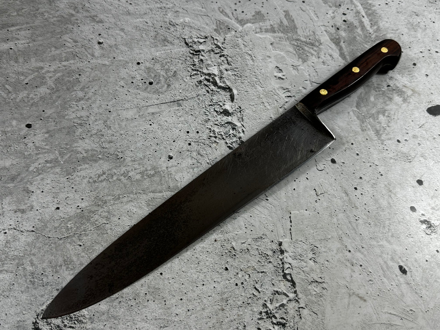 Vintage J. A. Henckles Twinworks Chef Knife 20mm Made in Germany 🇩🇪 Cabon steel 2003