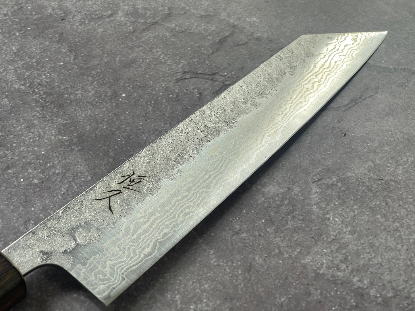 Tsunehisa 440c Damascus Nashiji Kiritsuke 210mm Oak Handle Made in Japan 🇯🇵