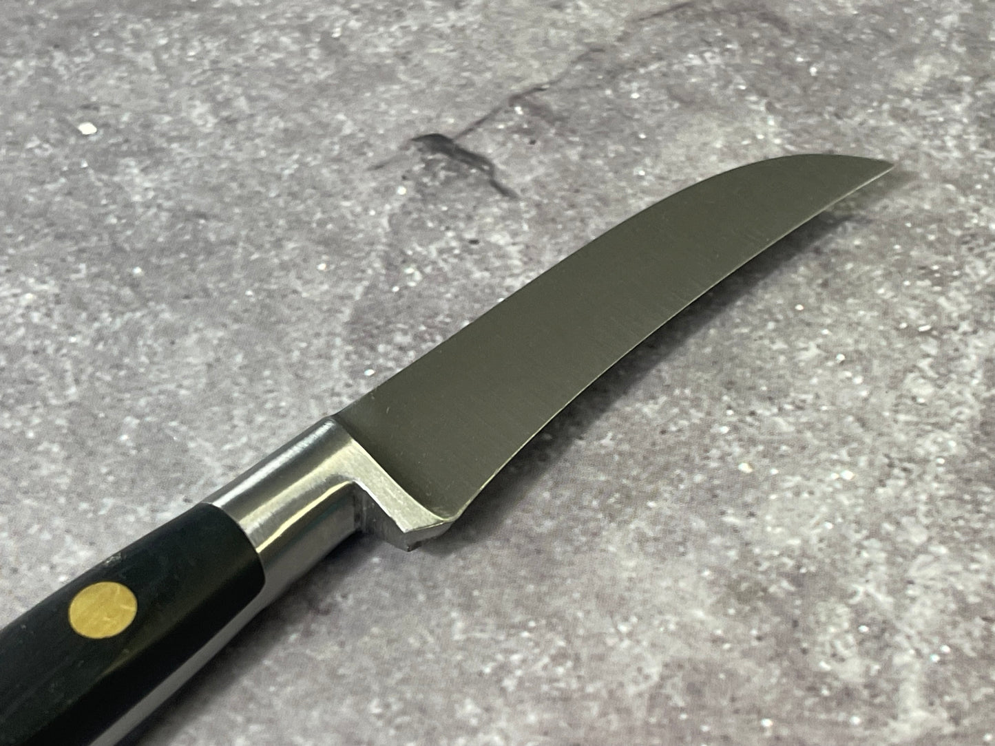 K Sabatier Curved Paring Knife 90mm - CARBON STEEL Made In France