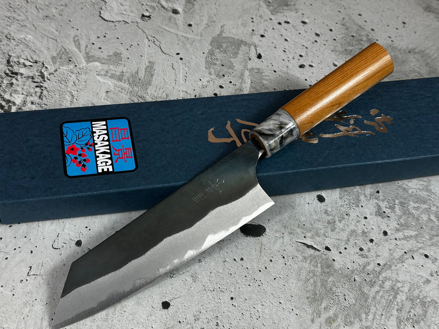 MASAKAGE MIZU Bunka  170mm oval Cherry Wood Handle