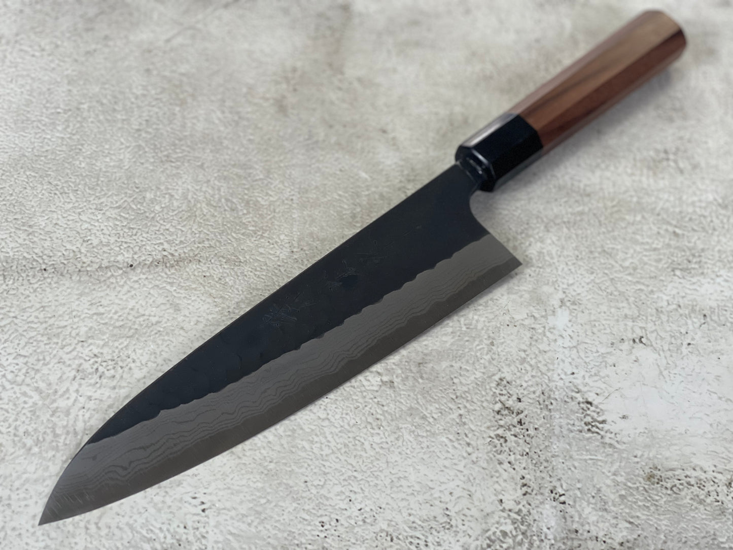 Yamamoto Black Gyuto Knife Aogami Super Steel 180mm Yamamoto  Pakkawood Handle - Made in Japan 🇯🇵
