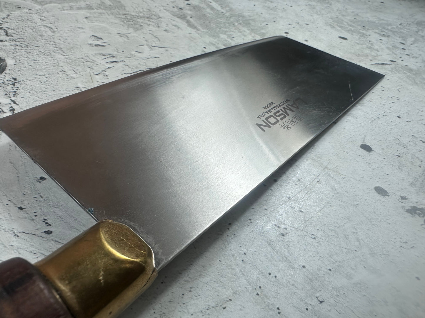 Vintage Lamson Chinese Cleaver Knife 200mm High Carbon Steel Made in USA 2120