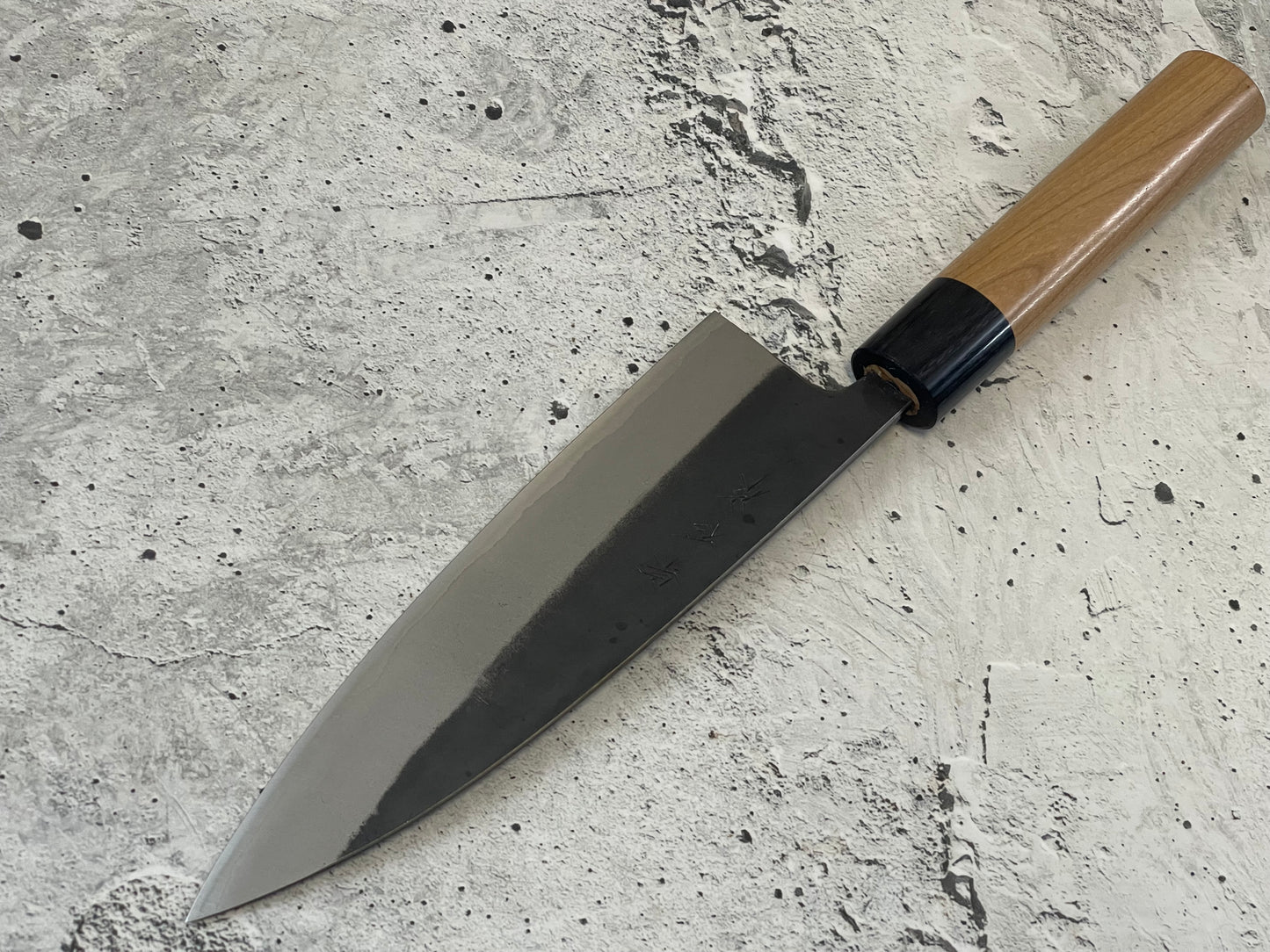 Muneishi Aogami SS Clad Gyuto 150 mm  Kurochi Finish Made in Japan