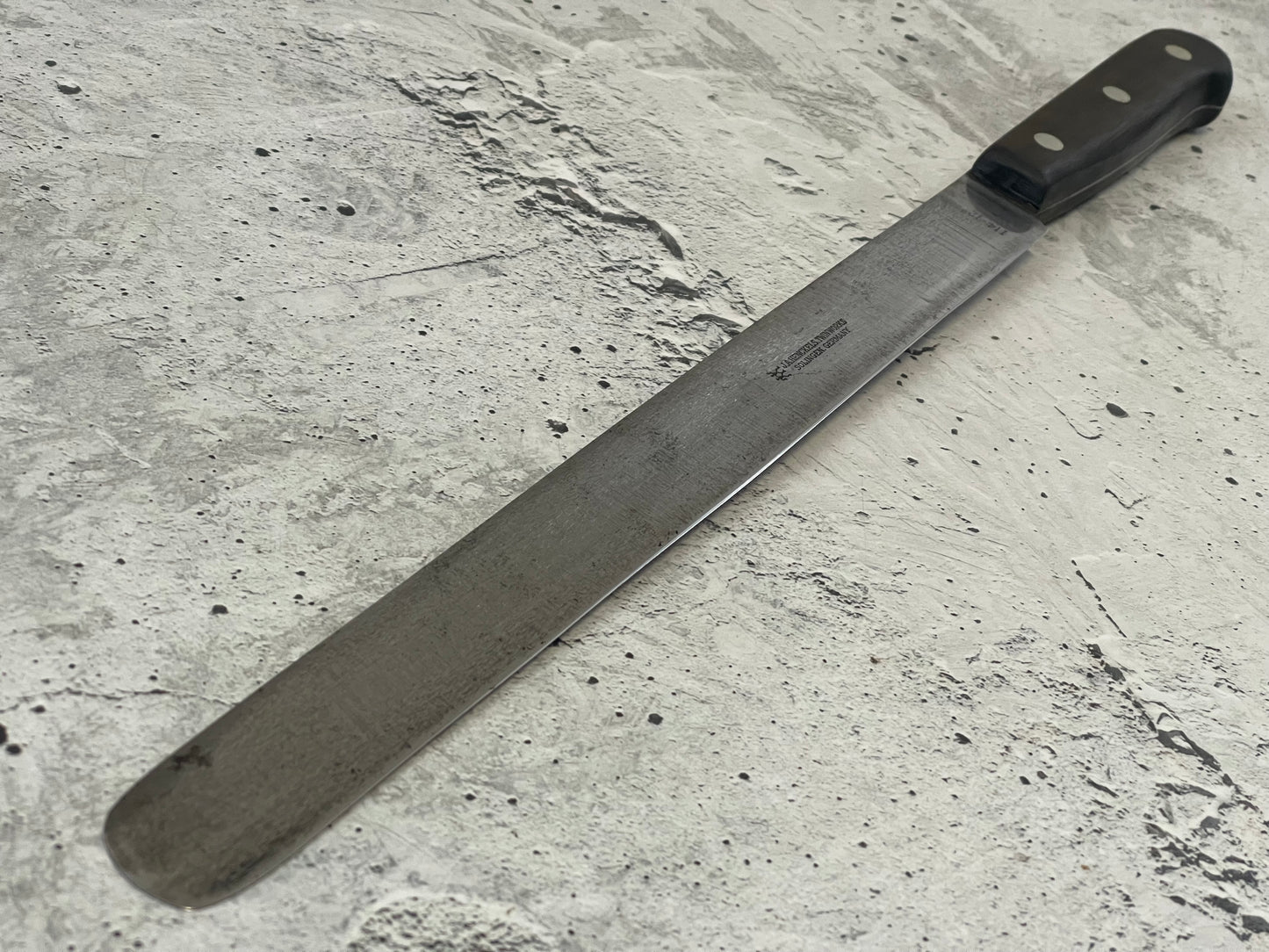 Vintage J. A. Henckles Brisket Knife 310mm Made in Germany Carbon Steel 🇩🇪 1491