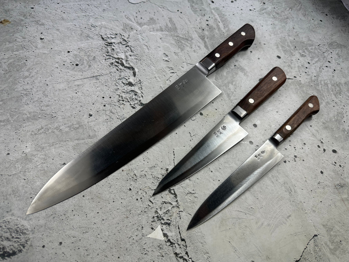 Vintage Yokohama Japanese Cookery School Knife Set 2358