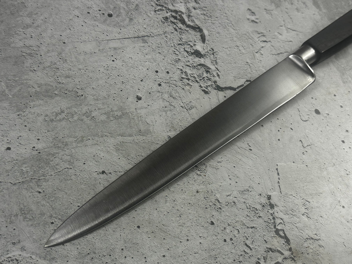 Vintage French Sabatier Nogent Style Slicing  Knife 240mm High Carbon Steel Wood Handle  2272