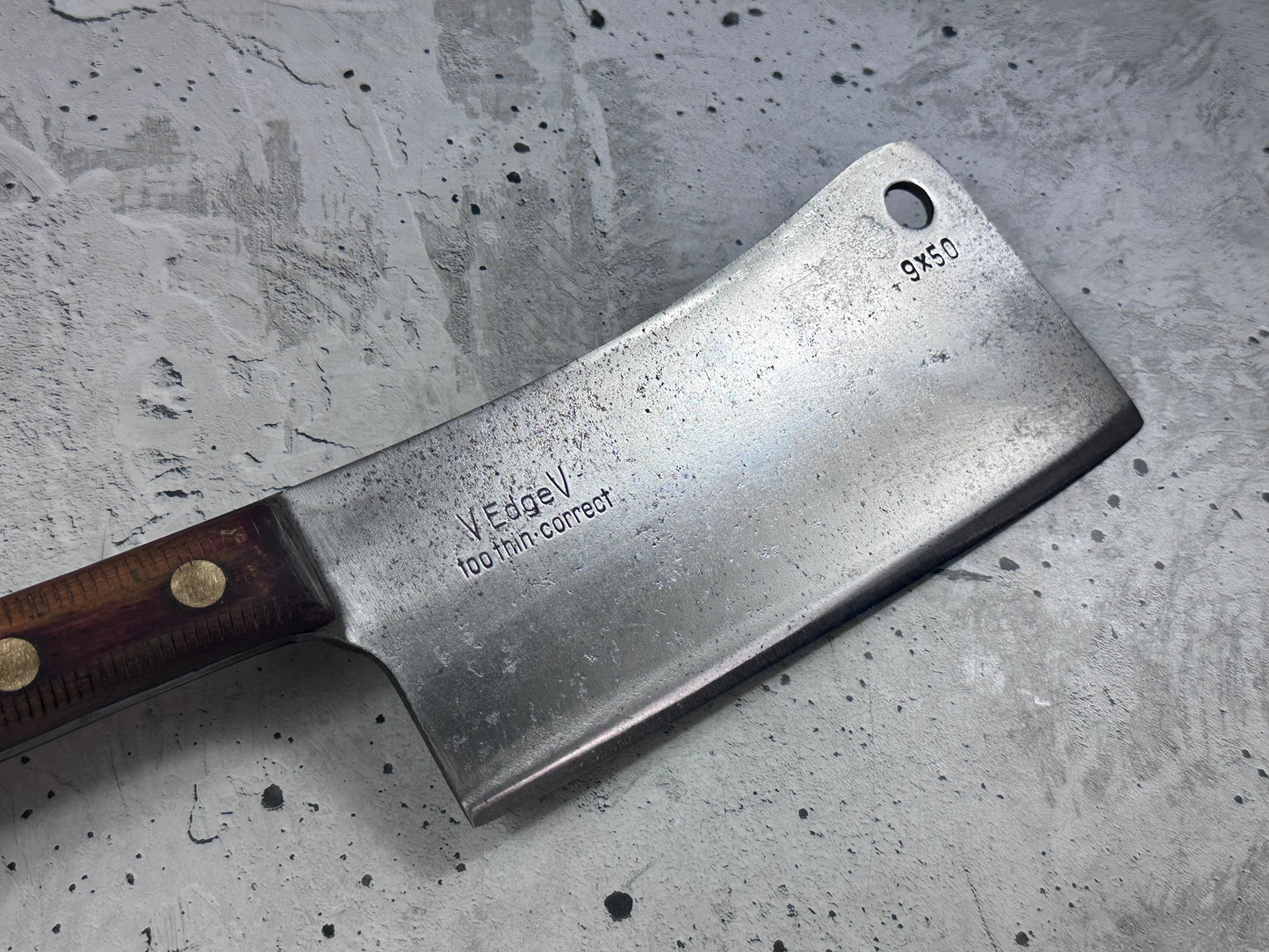 Vintage F. Dick Cleaver Knife N98 205mm Carbon Steel Made in Germany 2122