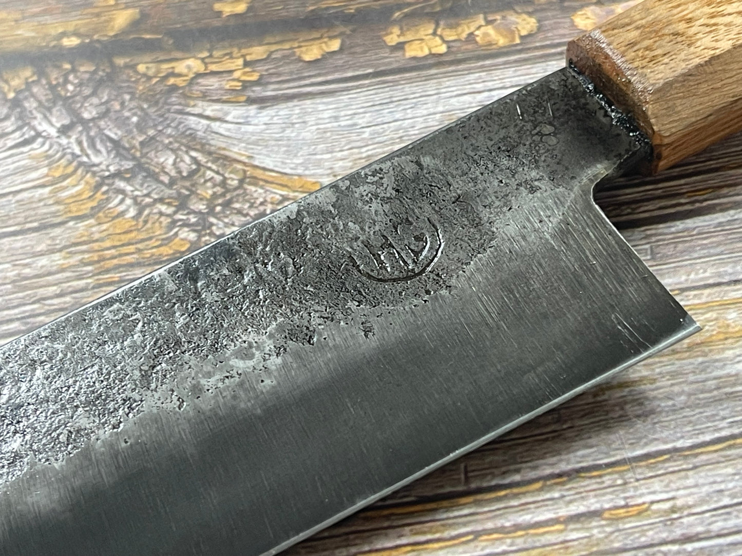 HG Blade Nakiri Knife 180mm Kurouchi Finish 1084 High Carbon Steel (2025)
